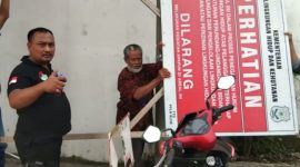 Pemasangan PLANG Penyegelan Pelarangan Kegiatan oleh PPLH KLHK dan Lembaga Amphibi Kota Medan