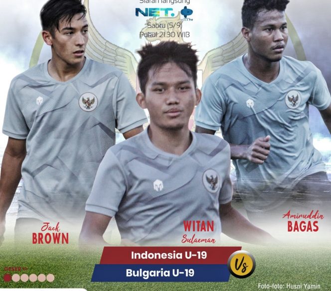 Pertandingan Persahabatan antara U19 Indonesia dengan Bulgaria