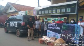 Amphibi bersama HIPMI Salurkan Bansos untuk Banjir Sumedang