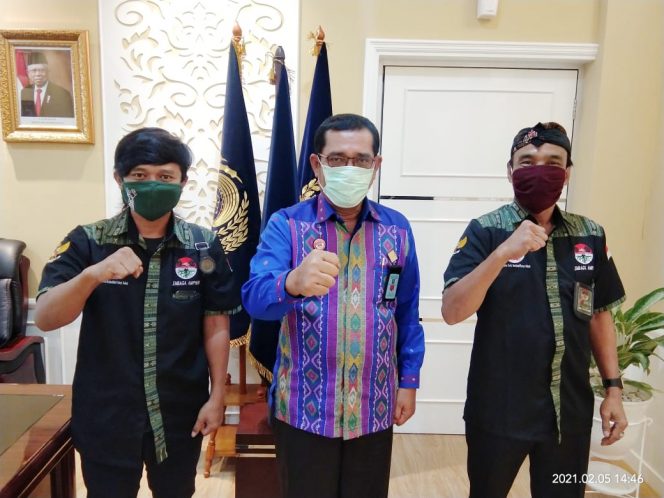 Agusalim Tanjung bersama M. Hendri dan Kepala Kanwil Kemenkumham DKI Jakarta